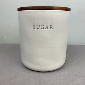 Stoneware Sugar Canister Cream with Acacia Wood Lid - Hearth and Hand Magnolia